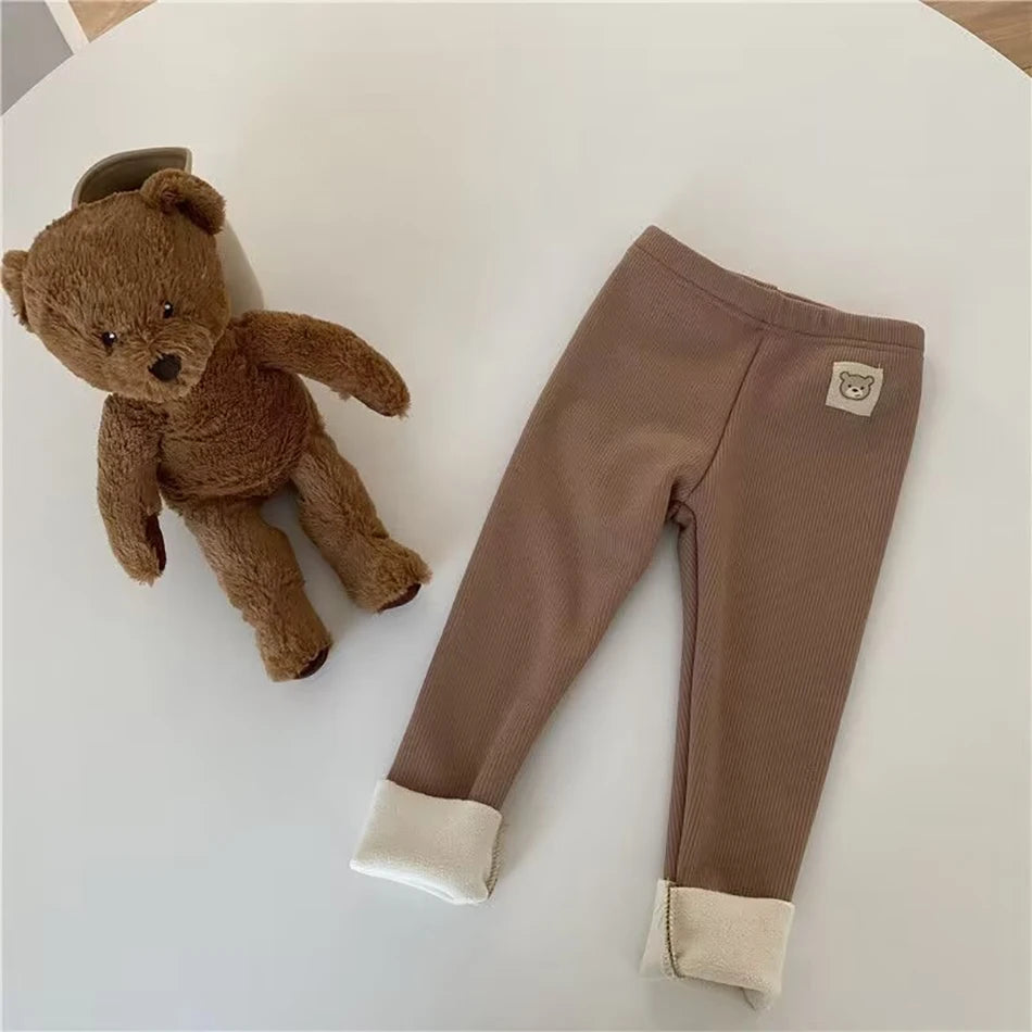 Leggings Unisex Baby Cold Prevent Warm Cartoon Elastic Bound Feet Pants