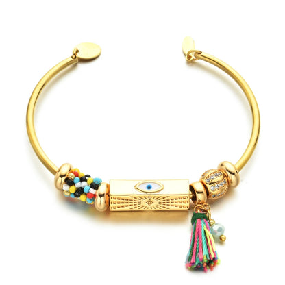 Hand Cuff - Turkish Evil Eye Bangle Bracelet for Women Gifts