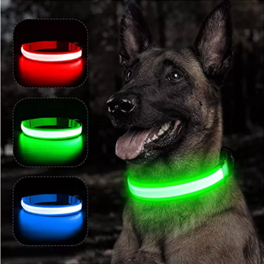 USB Rechargeable Luminous Collar Led Glowing Collar for Dogs & Cats