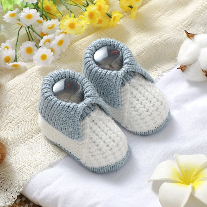 Newborn Baby Shoes Knit Infant Boys Girls Boots Shoes 0-18m Chlid Footwear