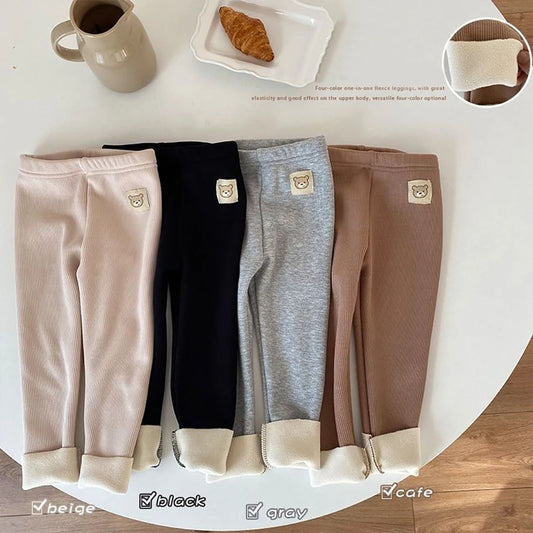 Leggings Unisex Baby Cold Prevent Warm Cartoon Elastic Bound Feet Pants