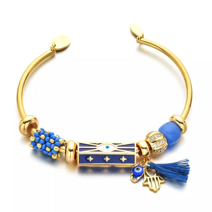 Hand Cuff - Turkish Evil Eye Bangle Bracelet for Women Gifts