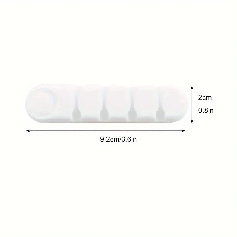 Desktop Cable Organizer Storage Charging Cable Holder Soft Silicone Hub. 4 Holes