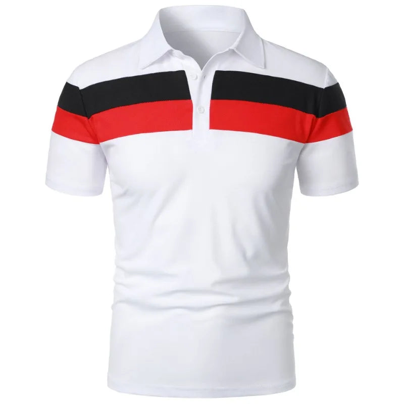 Summer Luxury Polo Shirt Mens Polo Large T Shirts Shorts Sleeve Turn-Down Collar