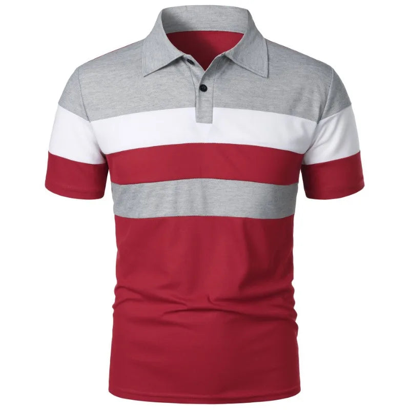 Summer Luxury Polo Shirt Mens Polo Large T Shirts Shorts Sleeve Turn-Down Collar