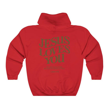 Christian Hooded Sweatshirt Jesus Pullover Bible Verse Aesthetic Clothing