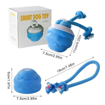 Interactive Dog Toys Smart Rolling Ball With Rope Motion Activated