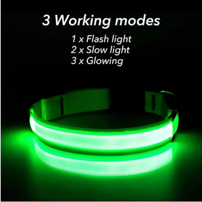 USB Rechargeable Luminous Collar Led Glowing Collar for Dogs & Cats
