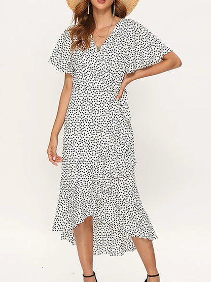 Summer Beach Maxi Dress Women Floral Print