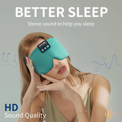 Soft Sleep Mask Bluetooth Wireless,Sleeping Headphones Adjustable Music Eye Mask