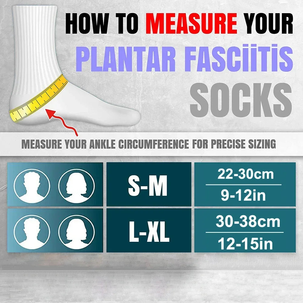 1Pair  Plantar Fasciitis Splint Night Compression Sock Heel Supports for Heels
