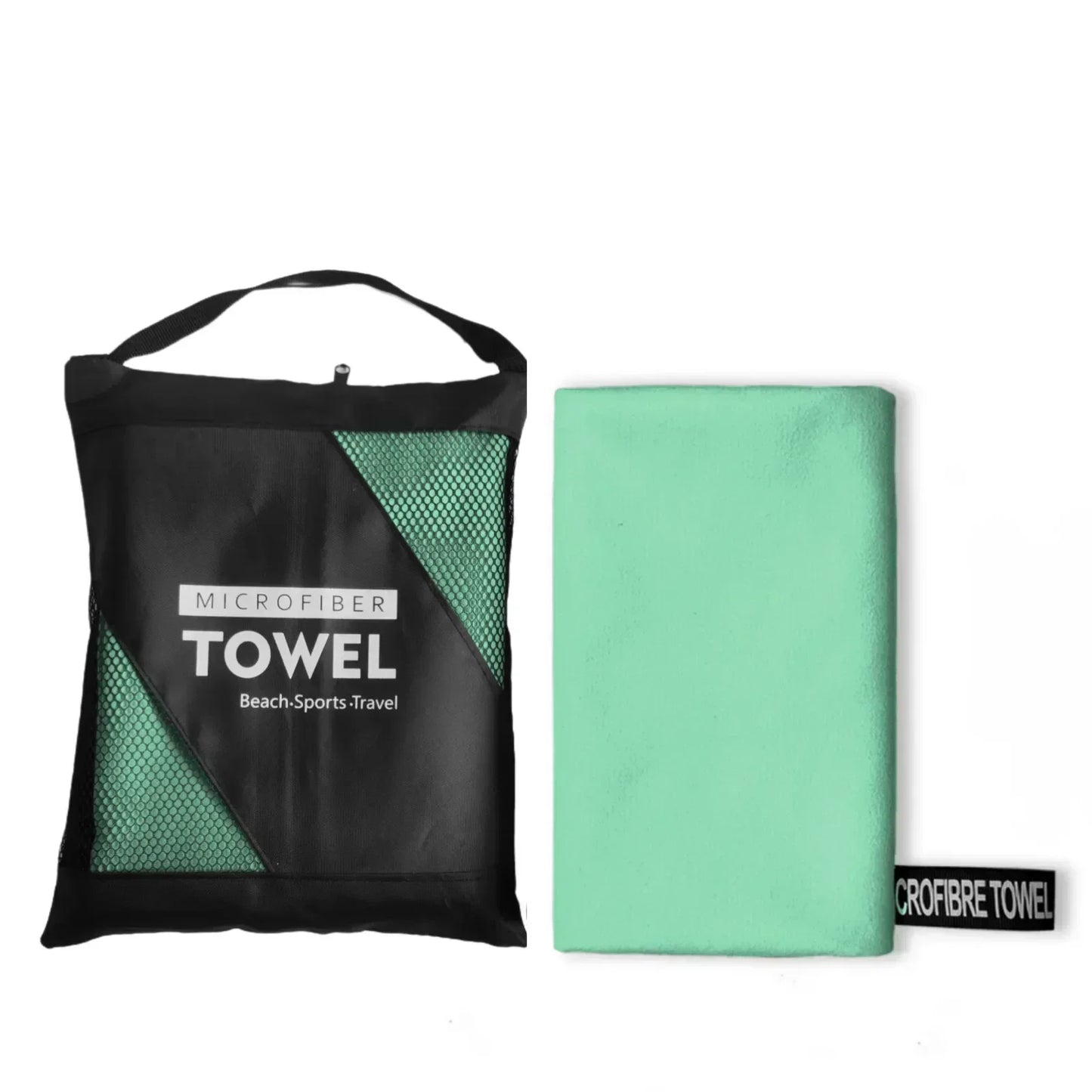 Quick-Dry Microfiber Towel - Ultra Absorbent, Compact & Sandproof for outdoors.