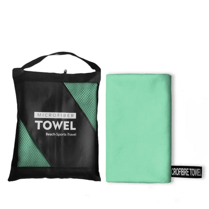 Quick-Dry Microfiber Towel - Ultra Absorbent, Compact & Sandproof for outdoors.