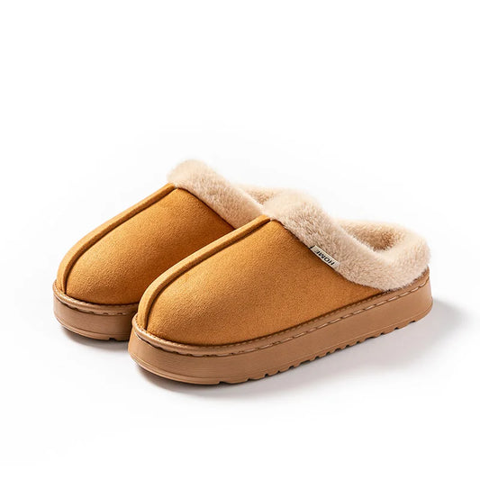 Fashion Women Fluffy Slippers for Autumn and Winter Indoor EVA Thick Sole