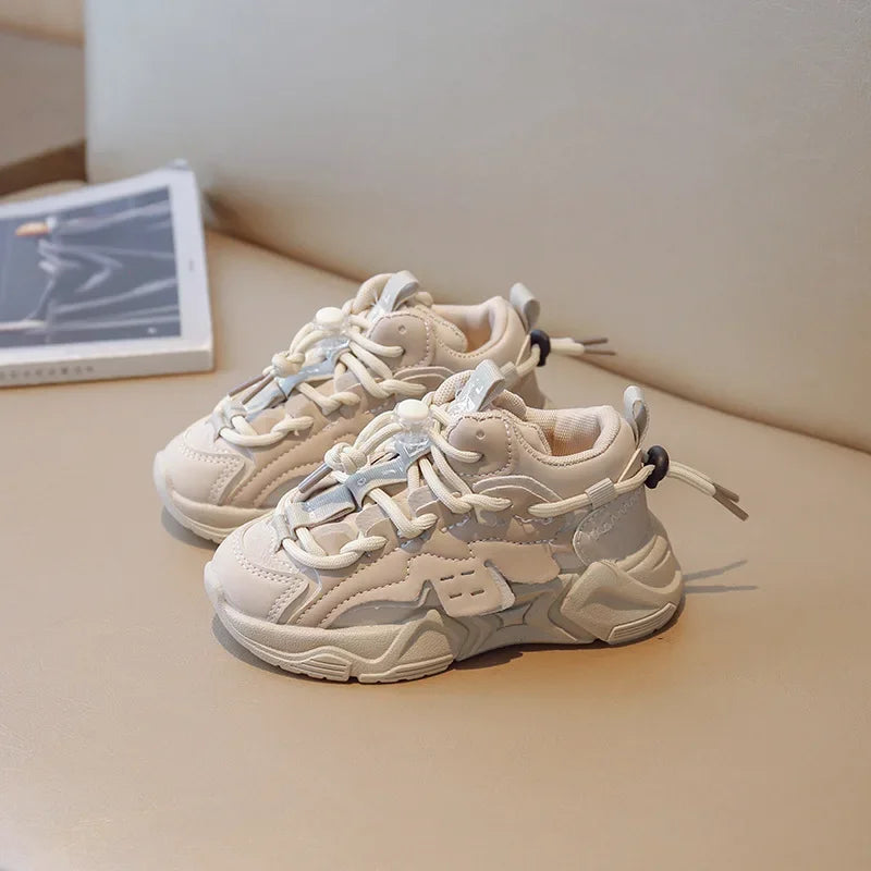 Plush Children Chunky Sneakers Waterproof Boys Sports Shoes