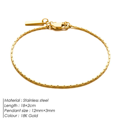 eManco Wire Chain Bracelet  Fashion Trend of New Personalized Men's  White Gold Bracelet Without Losing Color Wholesale Jewelry