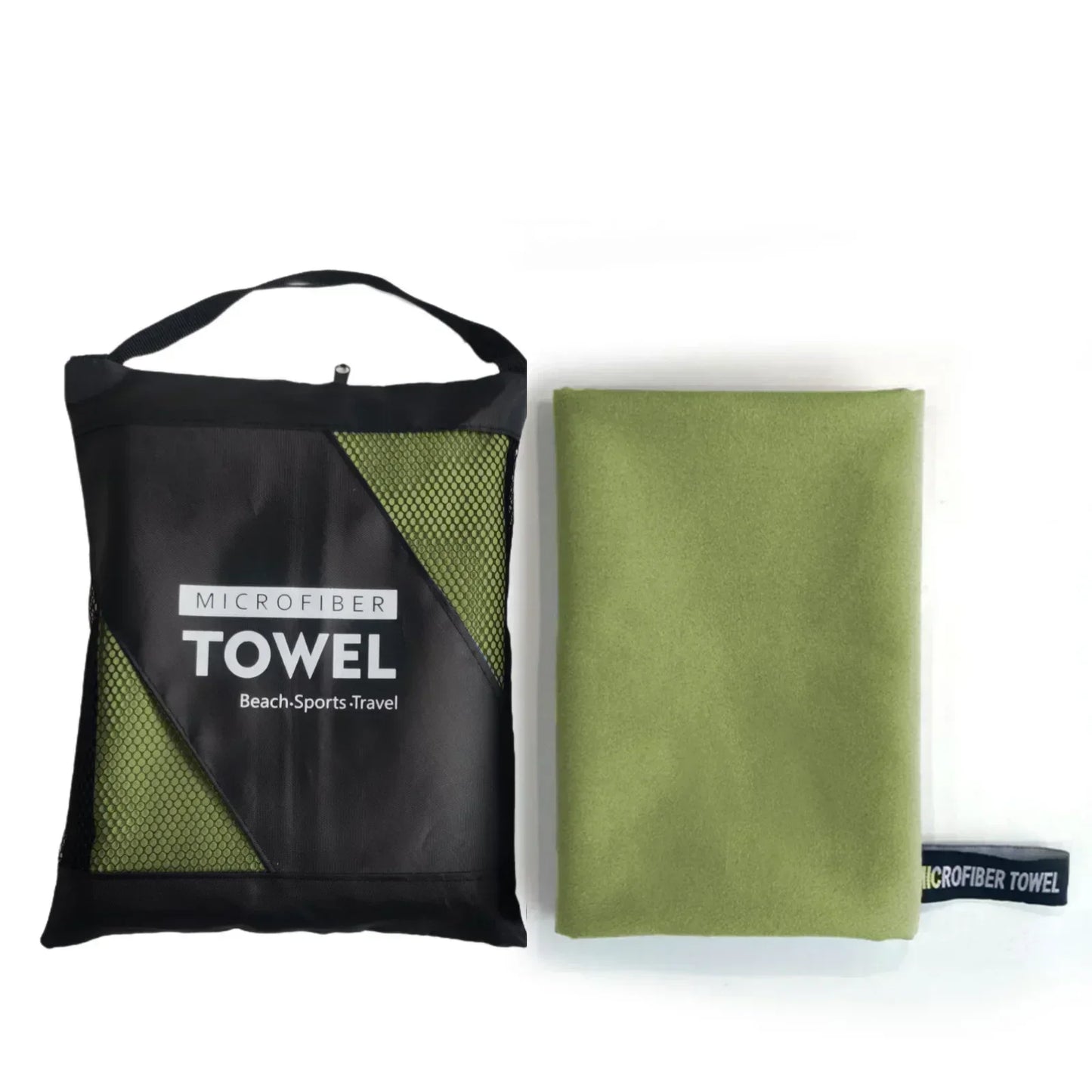 Quick-Dry Microfiber Towel - Ultra Absorbent, Compact & Sandproof for outdoors.
