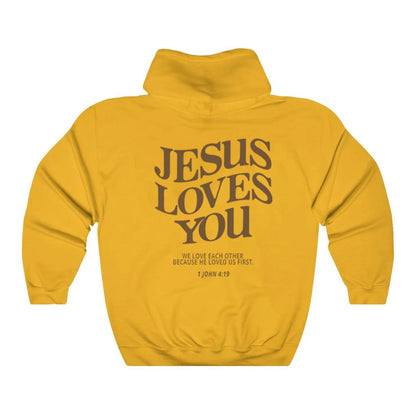 Christian Hooded Sweatshirt Jesus Pullover Bible Verse Aesthetic Clothing