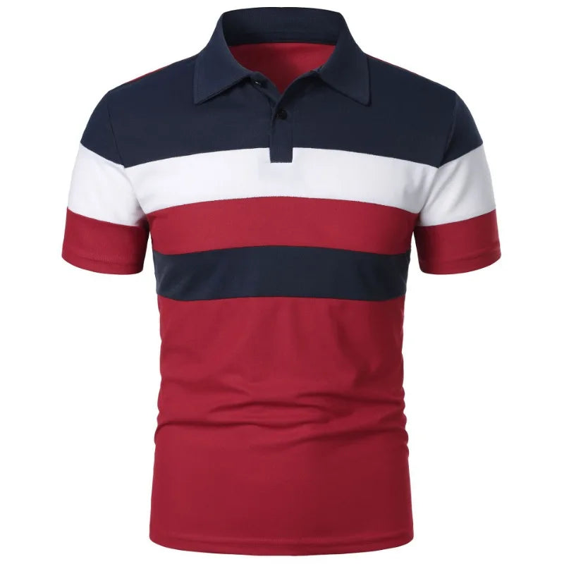 Summer Luxury Polo Shirt Mens Polo Large T Shirts Shorts Sleeve Turn-Down Collar
