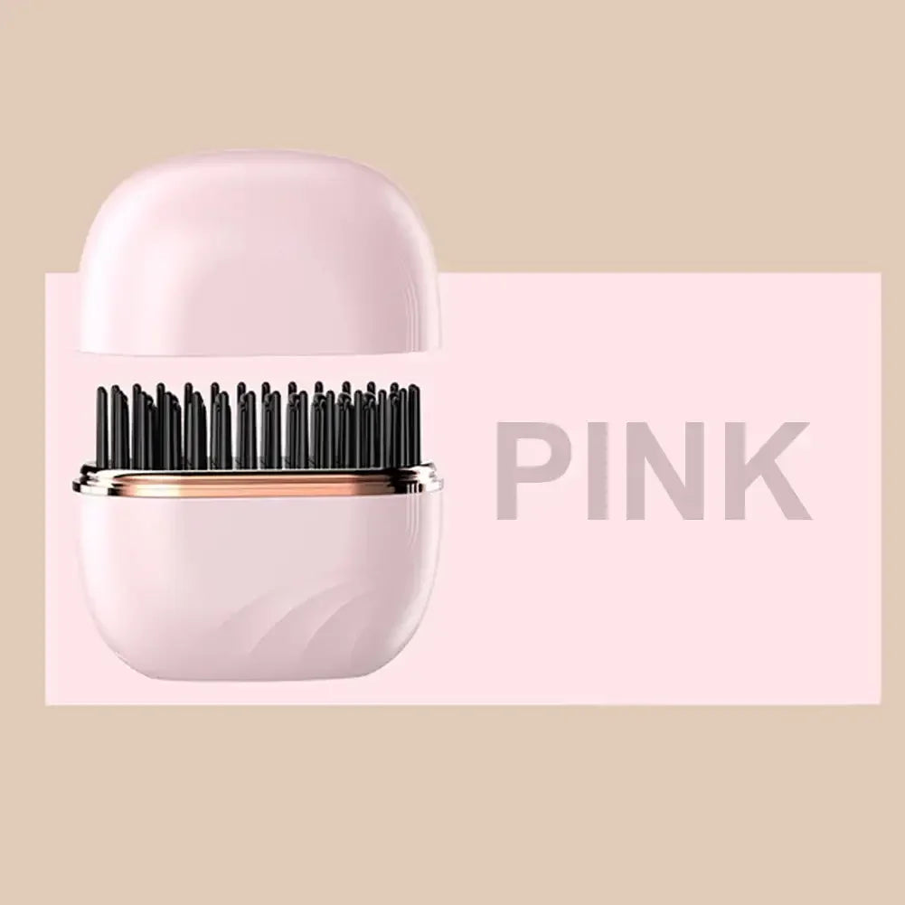 Rechargeable Mini Smoothing Brush for Styling for Home Travel Gift