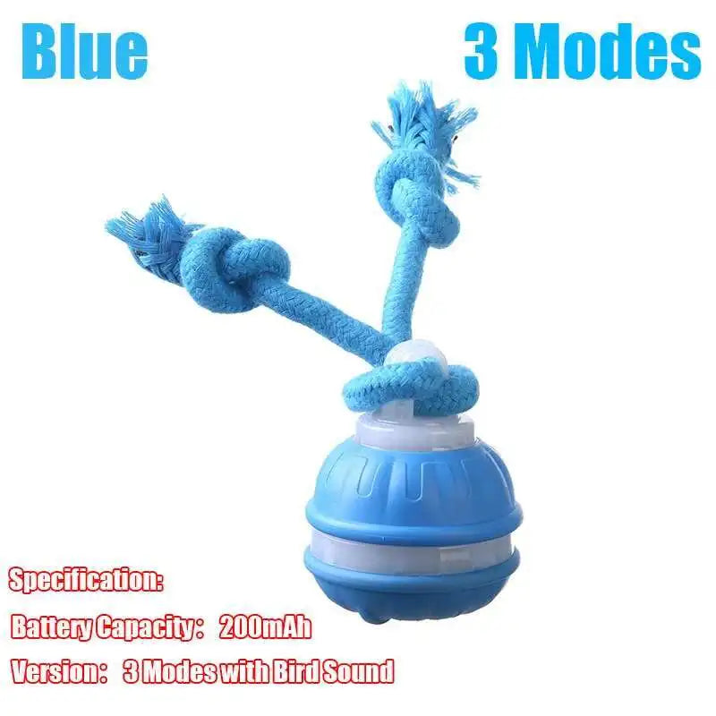 Interactive Dog Toys Smart Rolling Ball With Rope Motion Activated
