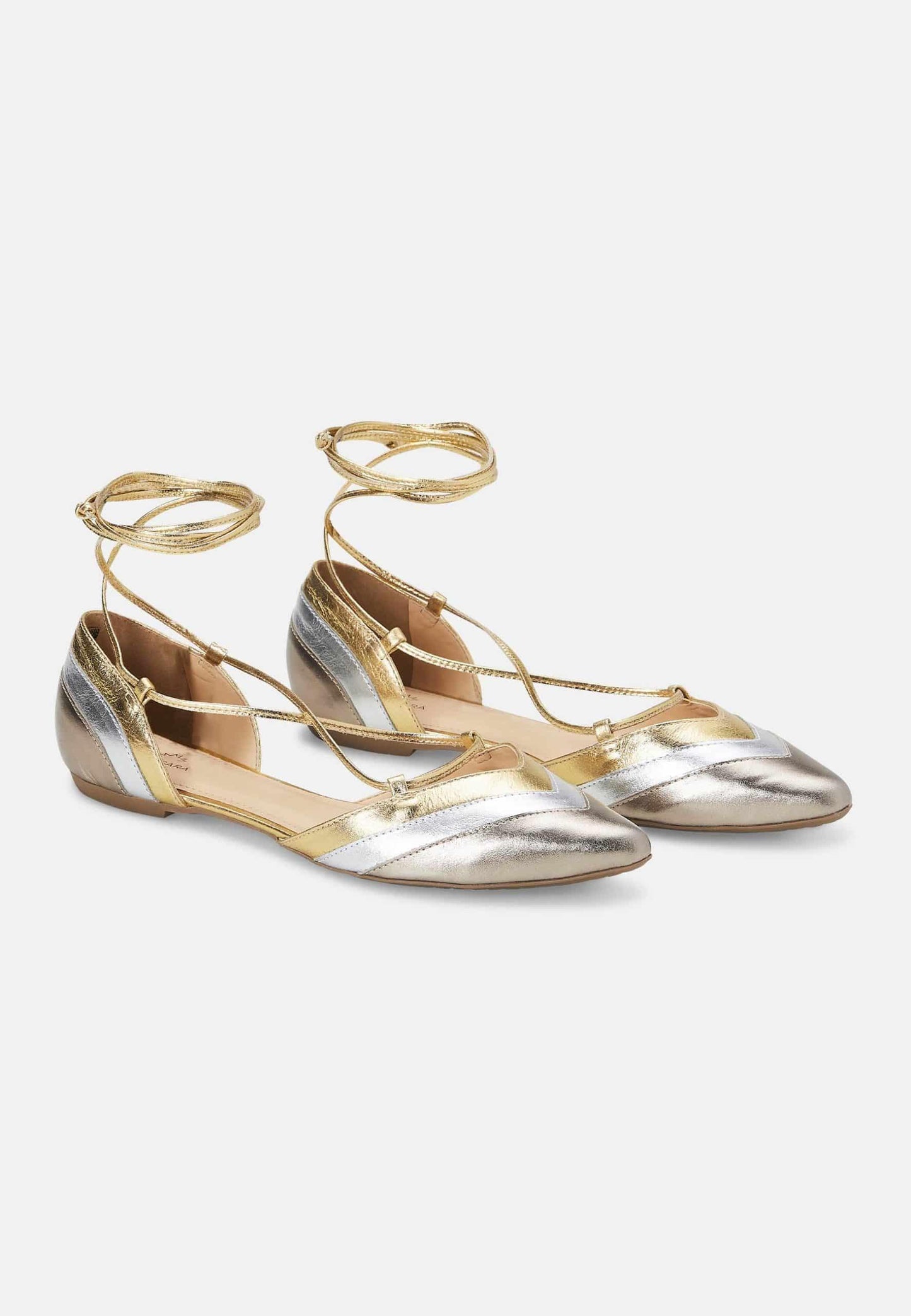 Orange Calf Leather Sandals Cereja – Women’s Summer Flat Tie-Up Shoes
