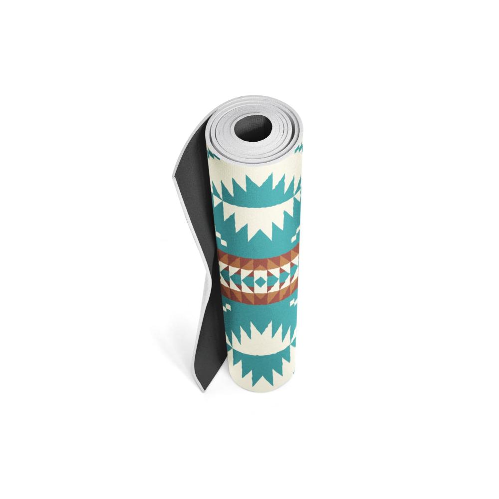Yune Yoga Mat Pendleton Spider Rock Aqua Floor Pad
