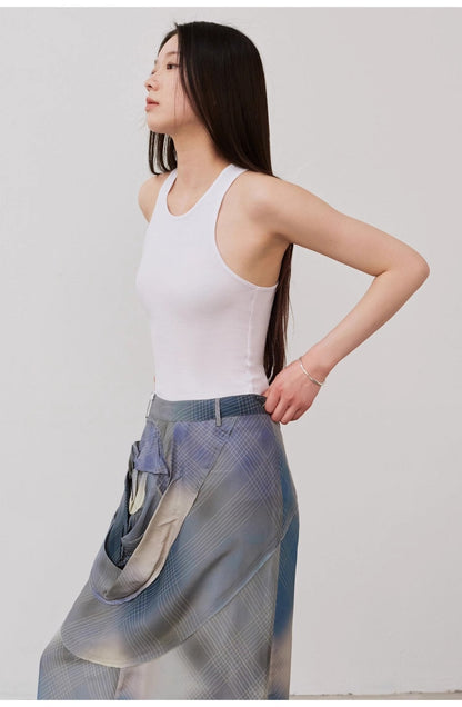 "Summer Tour" Small I-Shaped Vest Camisole Women's Summer Elastic Cotton Slimfit