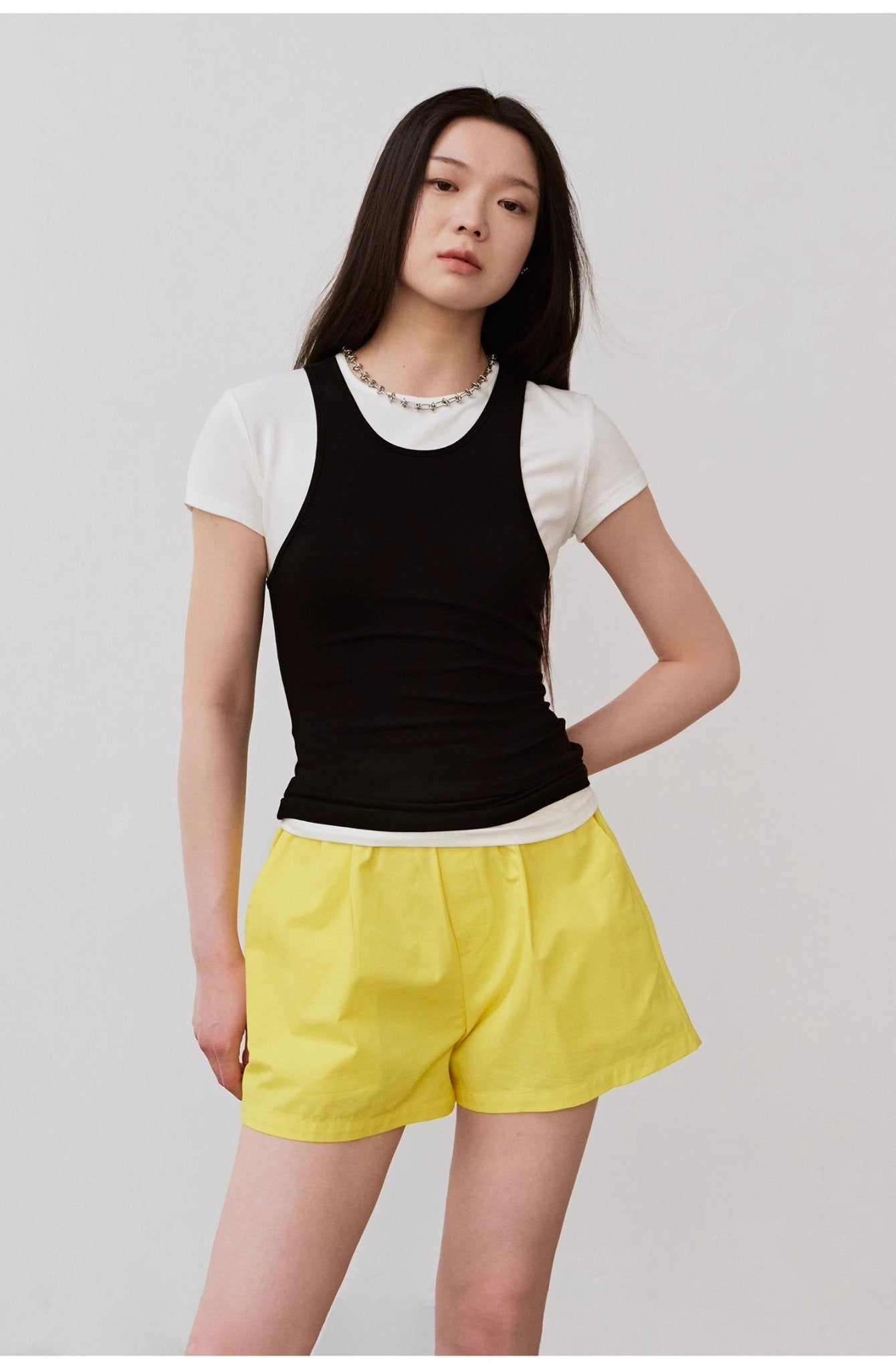 "Summer Tour" Small I-Shaped Vest Camisole Women's Summer Elastic Cotton Slimfit